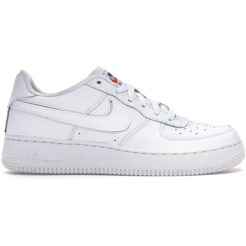 Nike Air Force 1 Low Swoosh Pack All-Star White (2018) (GS) (AQ9942-100)