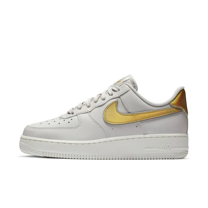 Nike Air Force 1 Low Metallic Platinum Metallic Gold (Women’s) (AR0642-001)