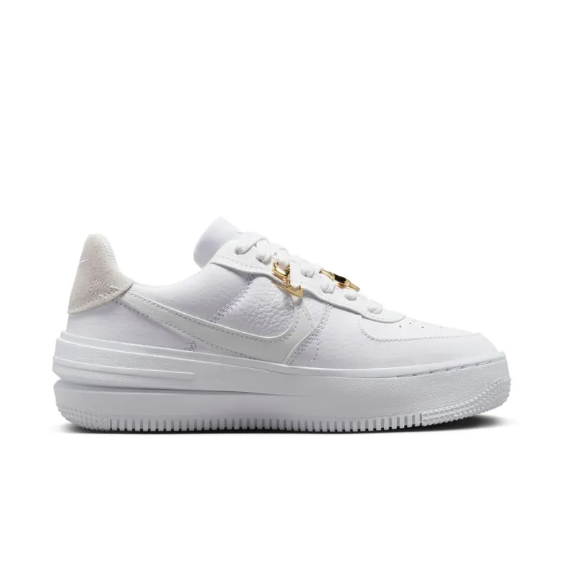 Nike Air Force 1 Low PLT.AF.ORM Bling White Metallic Gold (Women’s) (FB8473-100)