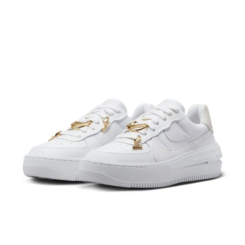 Nike Air Force 1 Low PLT.AF.ORM Bling White Metallic Gold (Women’s) (FB8473-100)