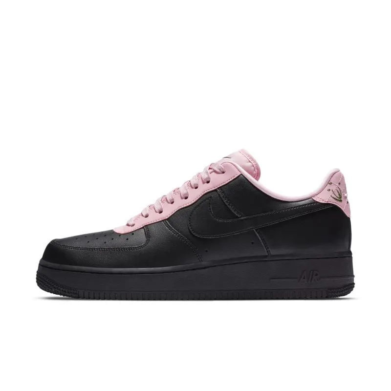 Nike Air Force 1 Low Quilted Heel Black Pink (CJ1629-001)