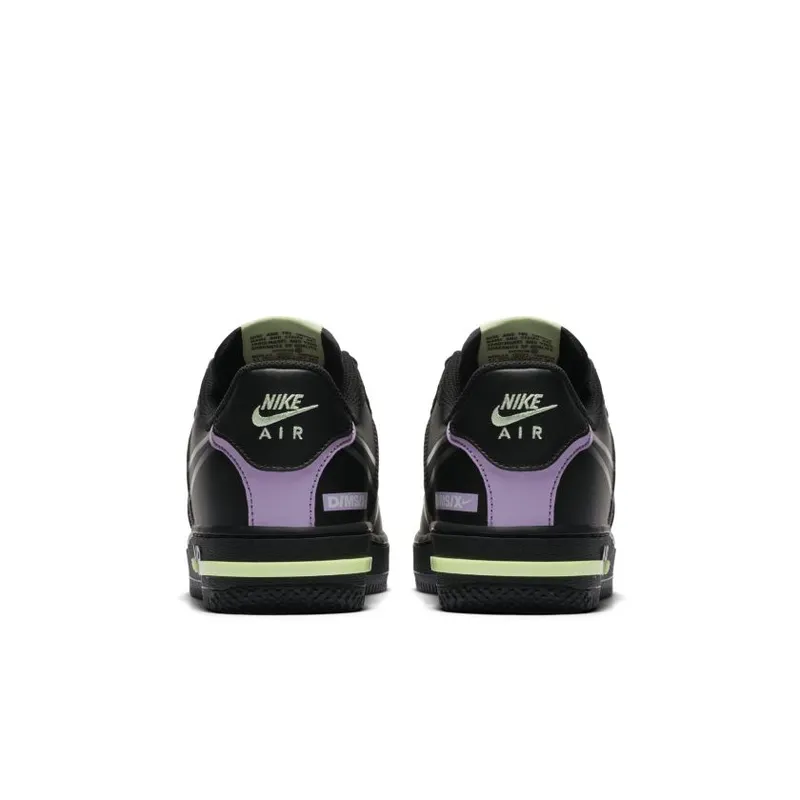 Nike Air Force 1 Low React Black Violet Star Barely Volt (GS) (CD6960-001)