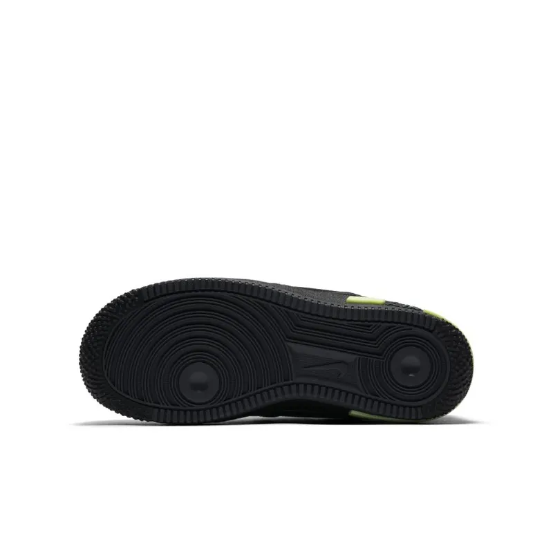 Nike Air Force 1 Low React Black Violet Star Barely Volt (GS) (CD6960-001)