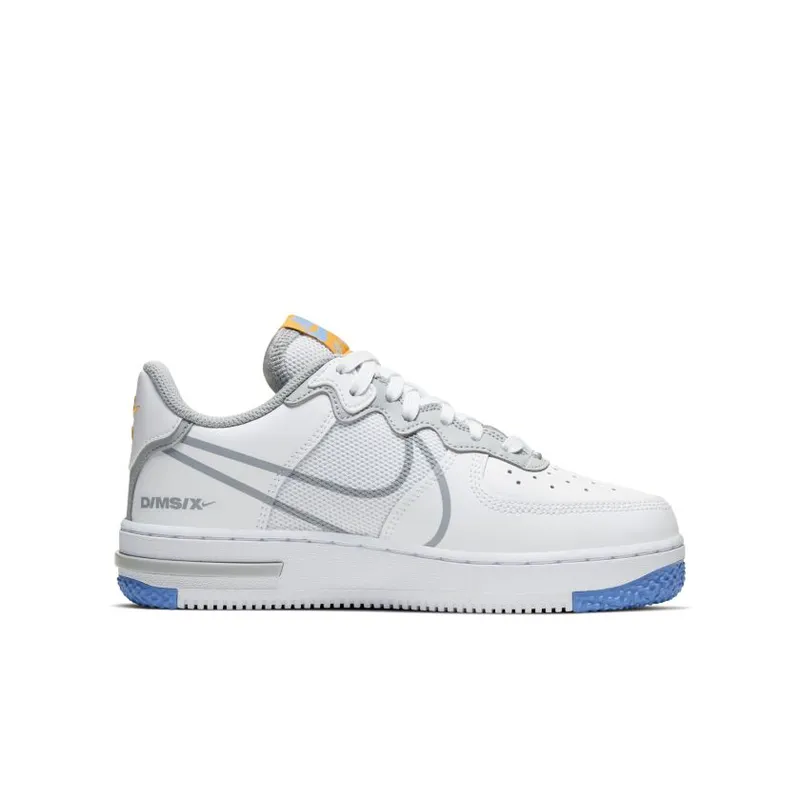 Nike Air Force 1 Low React SU White Light Smoke Grey (GS) (CT5117-102)