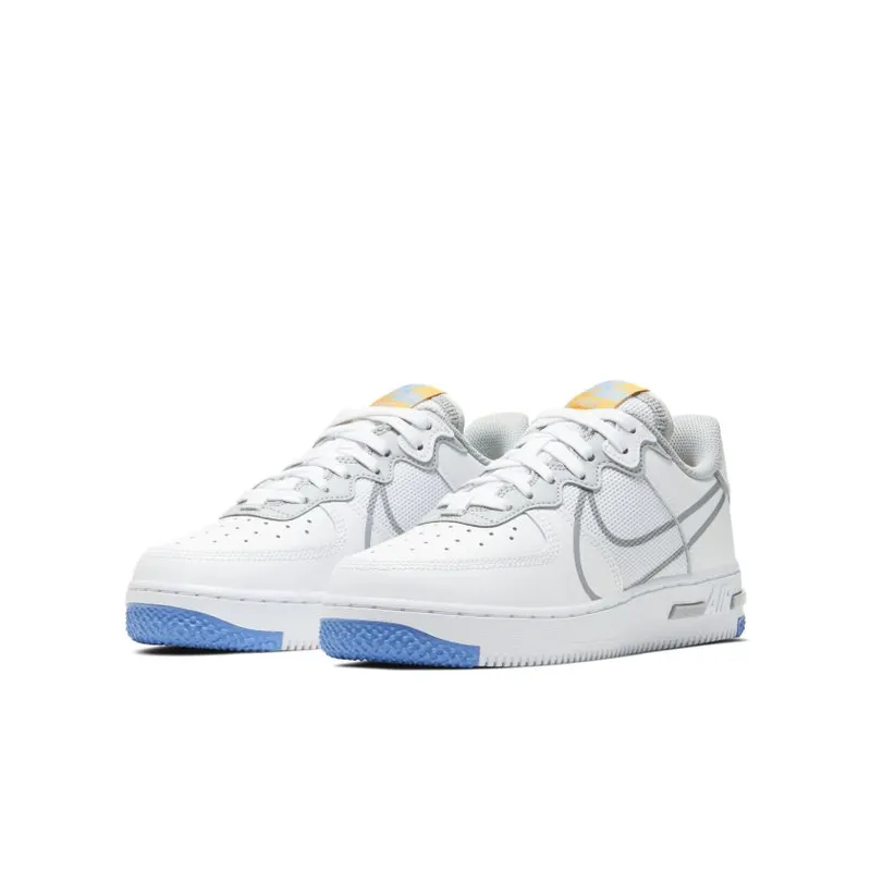 Nike Air Force 1 Low React SU White Light Smoke Grey (GS) (CT5117-102)