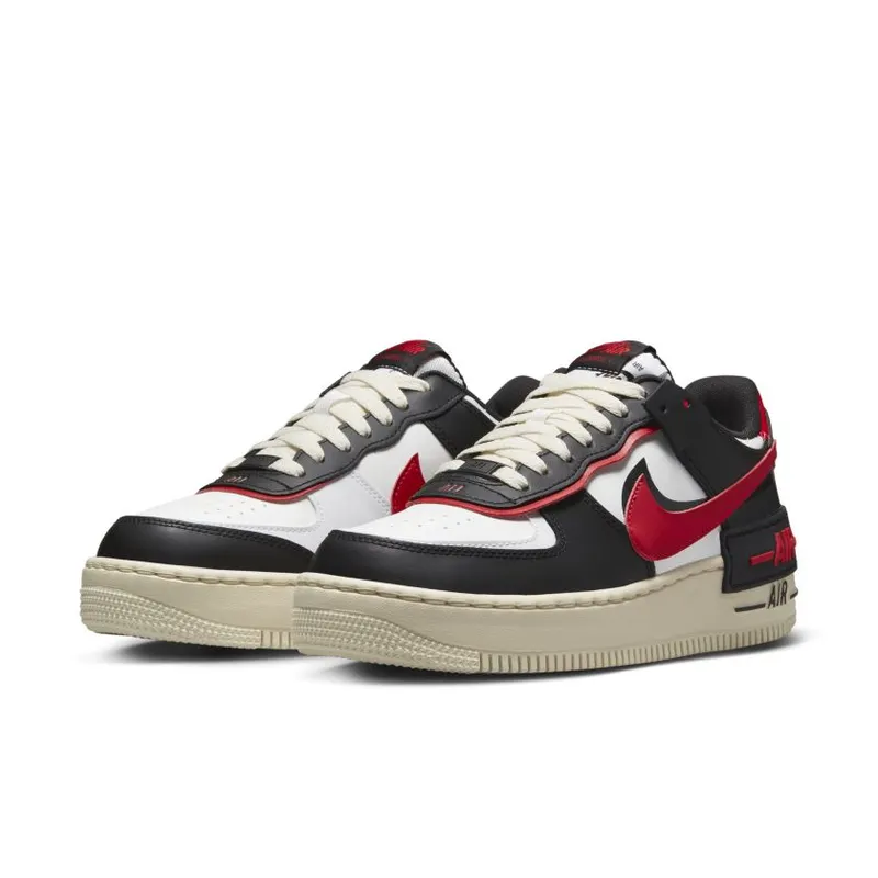 Nike Air Force 1 Low Shadow Summit White University Red Black (Women’s) (DR7883-102)