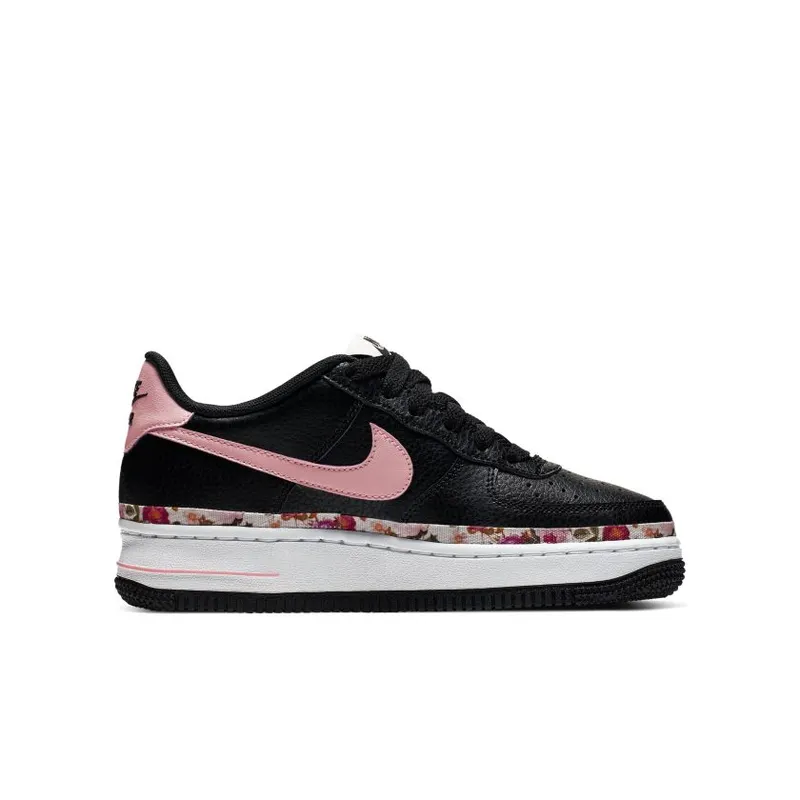 Nike Air Force 1 Low Vintage Floral Black Pink (GS) (BQ2501-001)