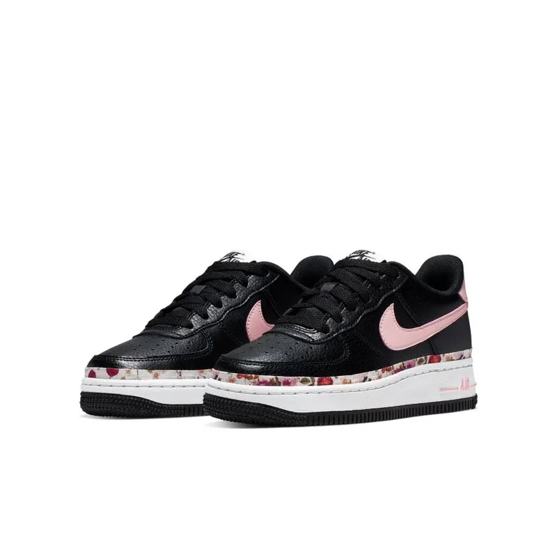 Nike Air Force 1 Low Vintage Floral Black Pink (GS) (BQ2501-001)