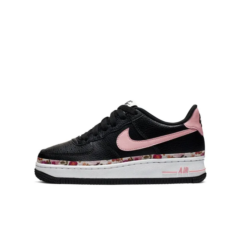 Nike Air Force 1 Low Vintage Floral Black Pink (GS) (BQ2501-001)