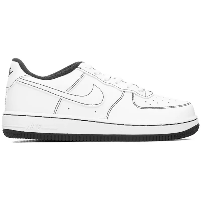 Nike Air Force 1 Low White Black Contrast Stitch (PS) (DC9672-104)