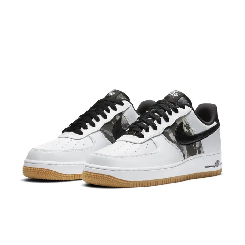 Nike Air Force 1 Low White Ripstop Camo Black Gum (CZ7891-100)