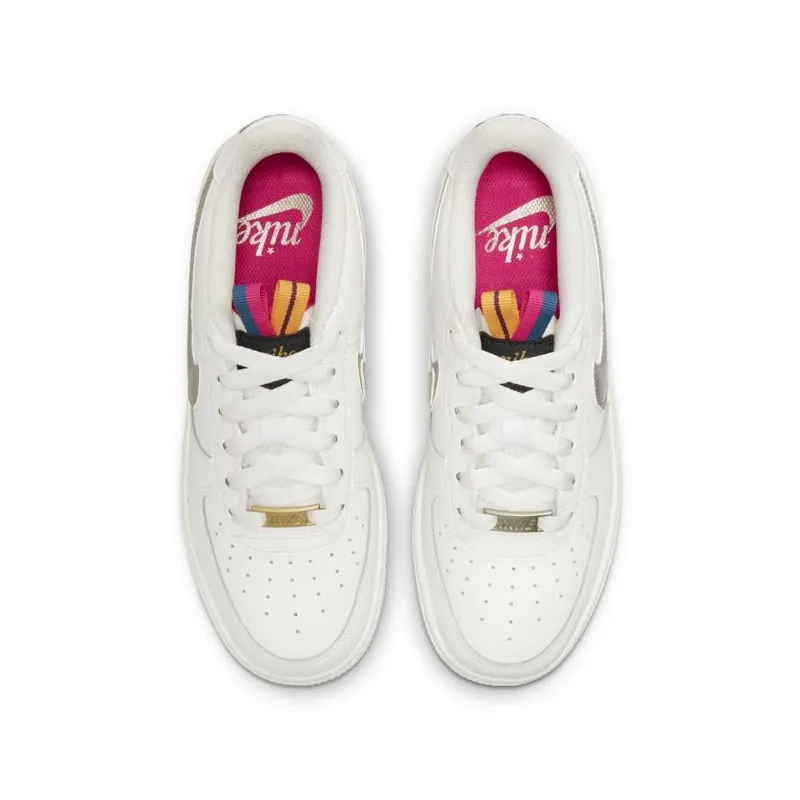 Nike Air Force 1 LV8 Double Swoosh Silver Gold (GS) (DH9595-001)