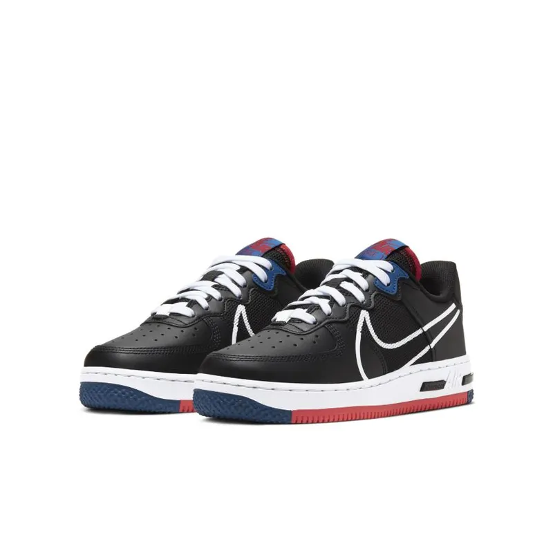Nike Air Force 1 Low React SU Black Gym Red (GS) (CT5117-002)