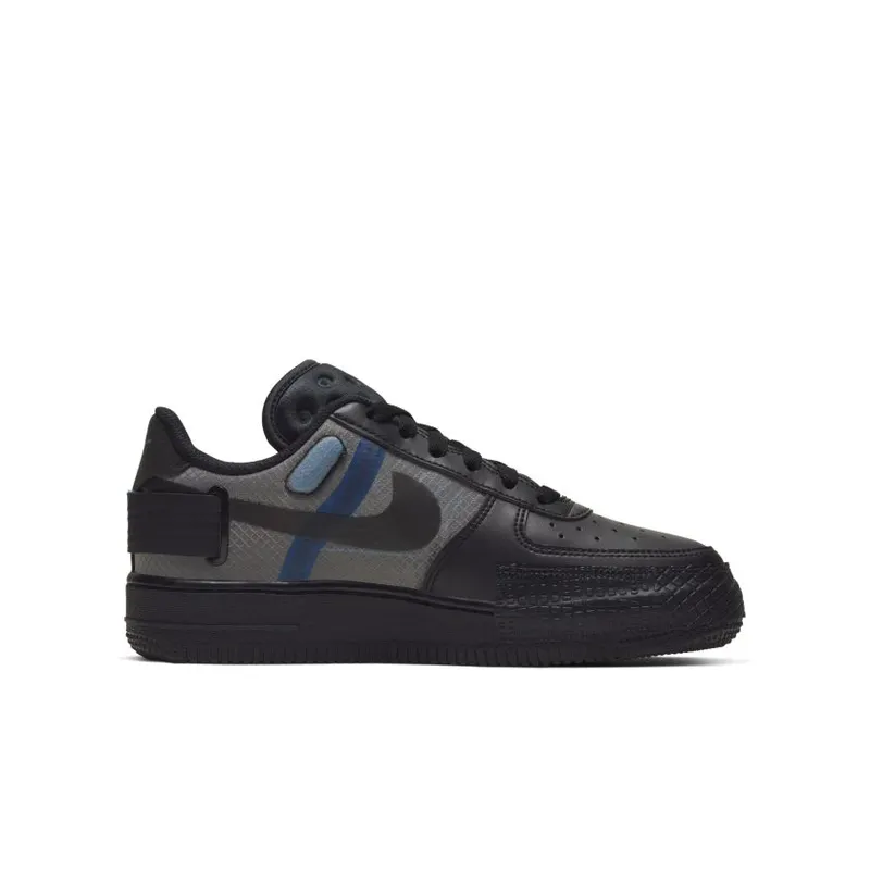Nike Air Force 1 Low Type Black Photo Blue (GS) (BQ4793-002)