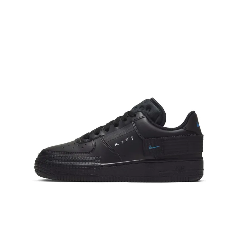 Nike Air Force 1 Low Type Black Photo Blue (GS) (BQ4793-002)