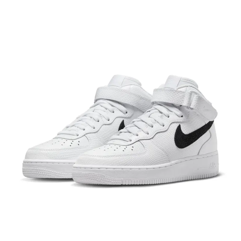 Nike Air Force 1 Mid ’07 Snakeskin White Black (Women’s) (DZ5211-100)