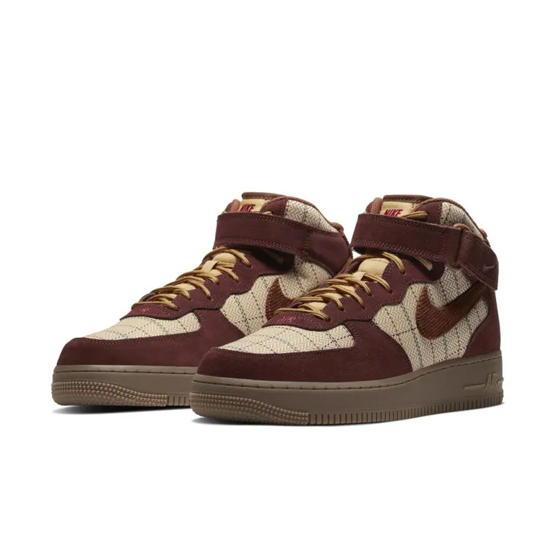 Nike Air Force 1 Mid Plaid Brown (CT1206-900)