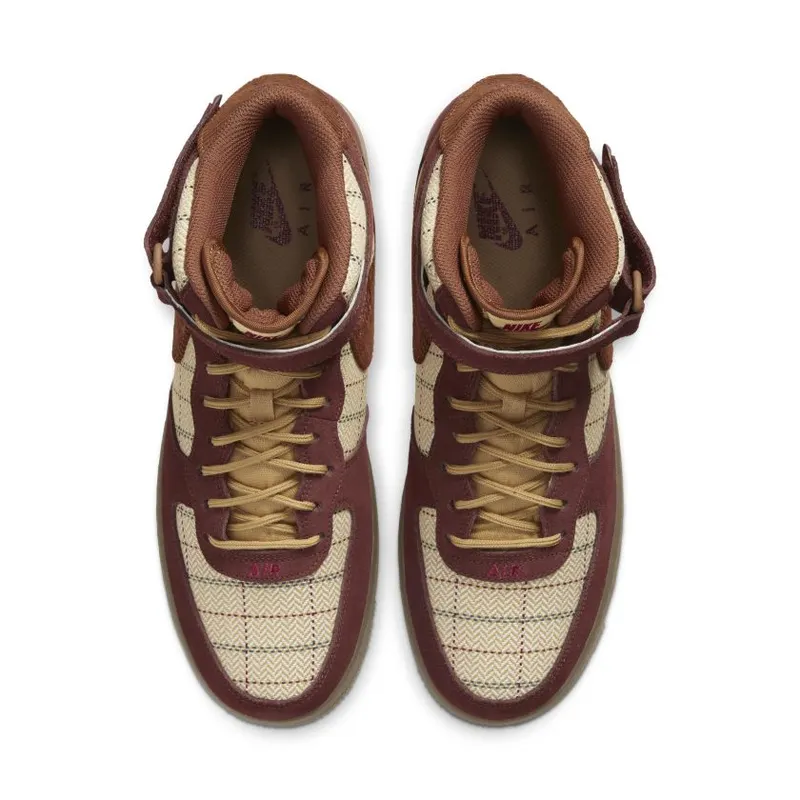 Nike Air Force 1 Mid Plaid Brown (CT1206-900)