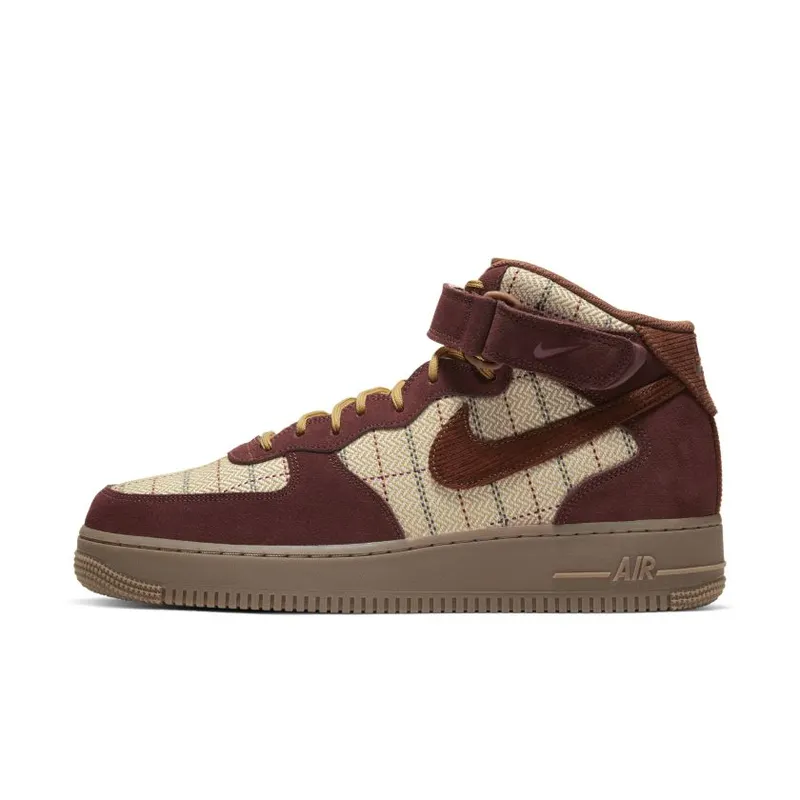 Nike Air Force 1 Mid Plaid Brown (CT1206-900)