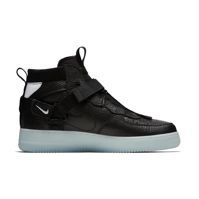 Nike Air Force 1 Mid Utility Black Half Blue (AQ9758-001)