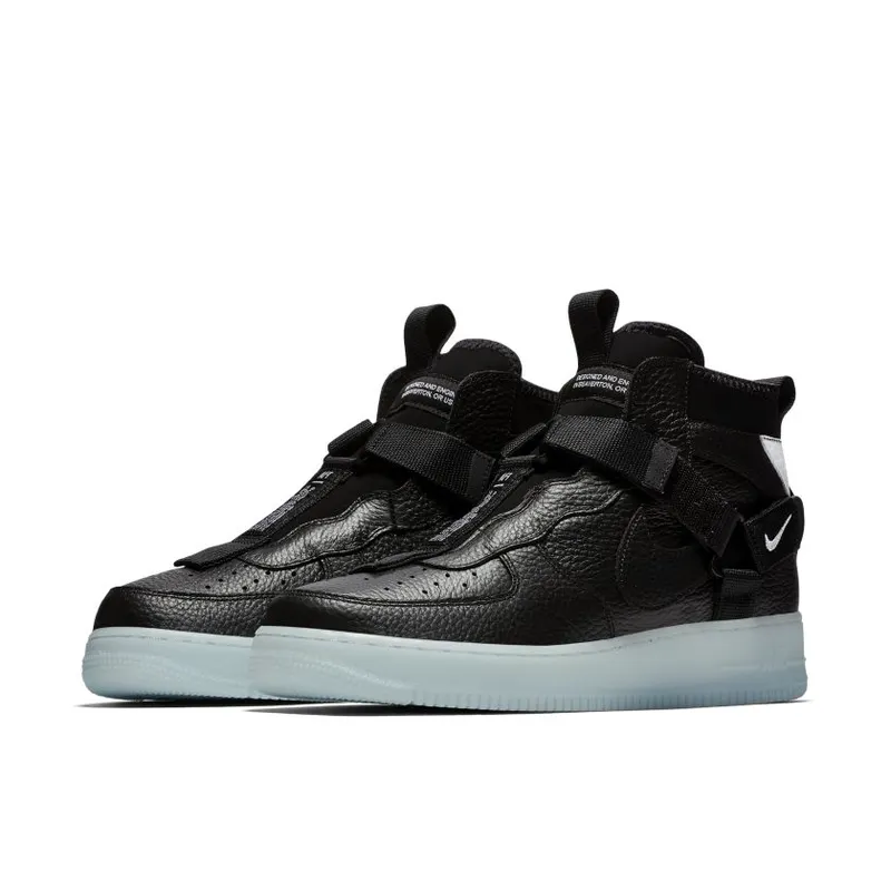 Nike Air Force 1 Mid Utility Black Half Blue (AQ9758-001)