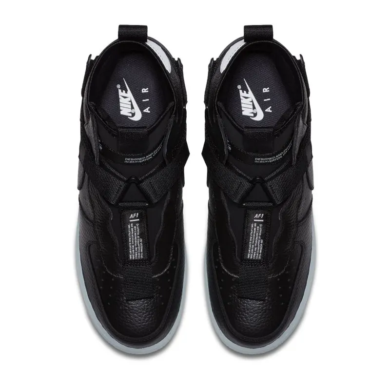 Nike Air Force 1 Mid Utility Black Half Blue (AQ9758-001)