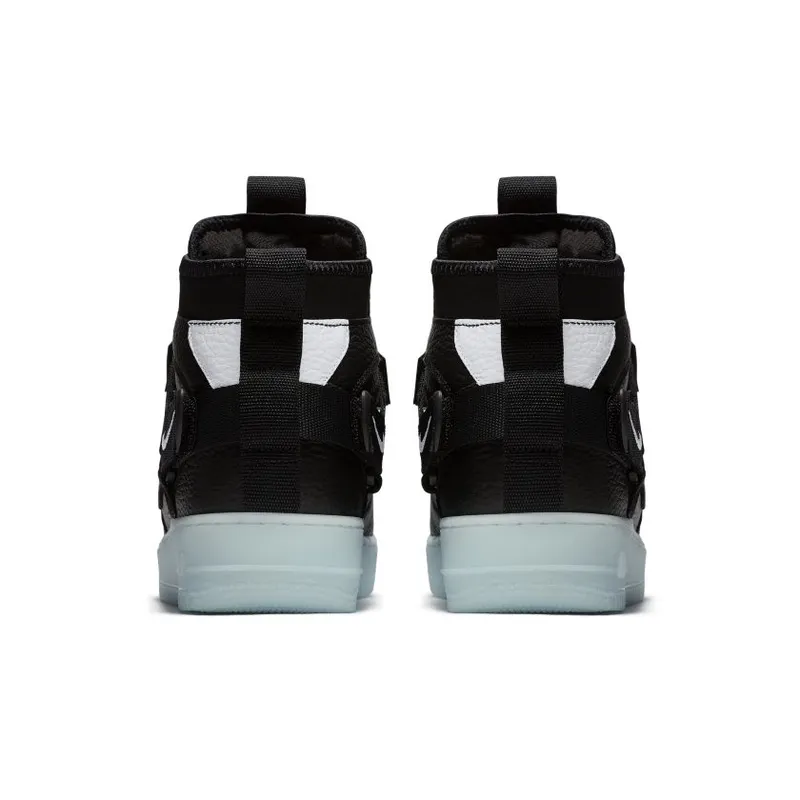 Nike Air Force 1 Mid Utility Black Half Blue (AQ9758-001)