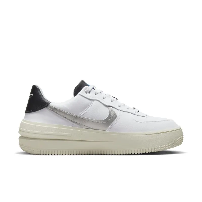 Nike Air Force 1 PLT.AF.ORM White Metallic Silver Black (Women’s) (DX3199-100)