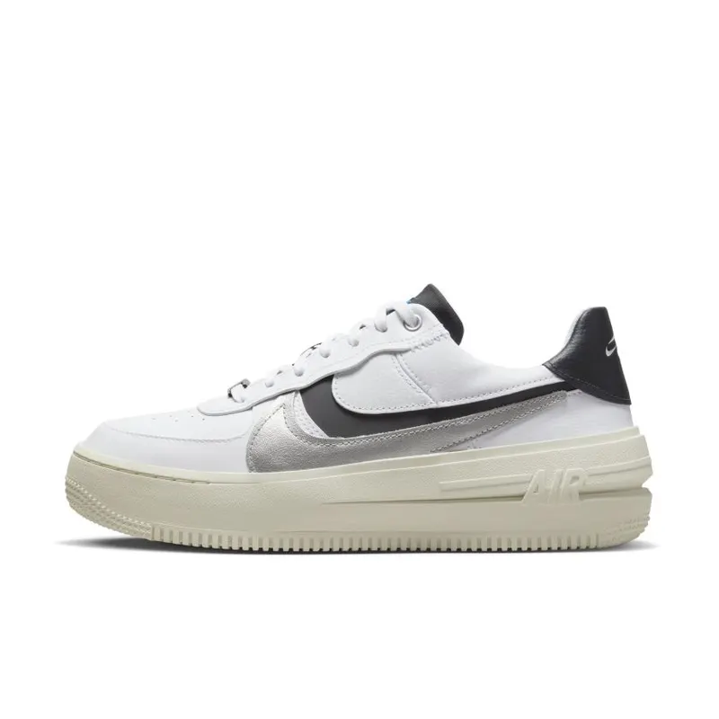 Nike Air Force 1 PLT.AF.ORM White Metallic Silver Black (Women’s) (DX3199-100)
