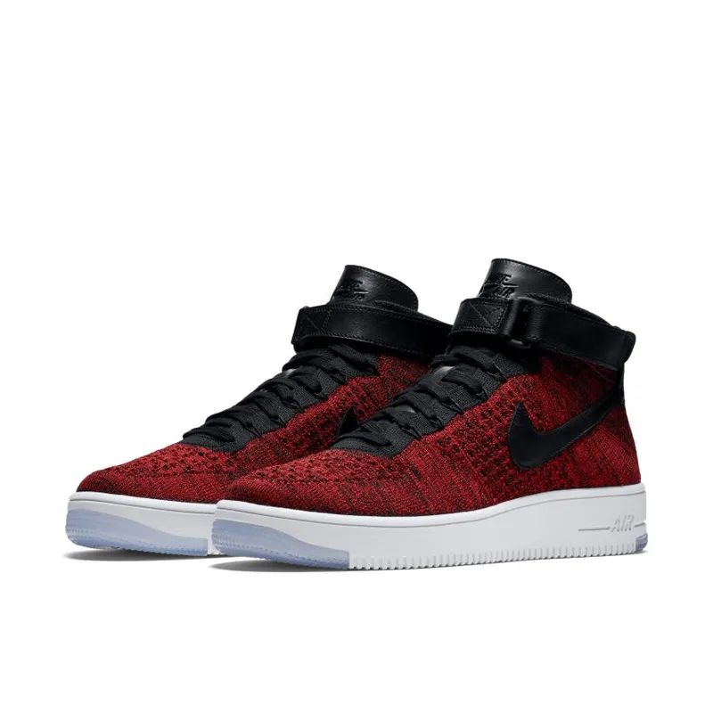 Nike Air Force 1 Ultra Flyknit Mid University Red Black (817420-600)