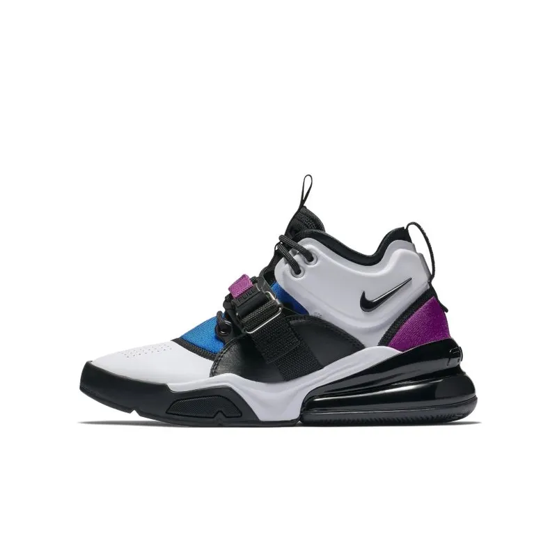 Nike Air Force 270 White Black Lyon Blue (GS) (AJ8208-102)