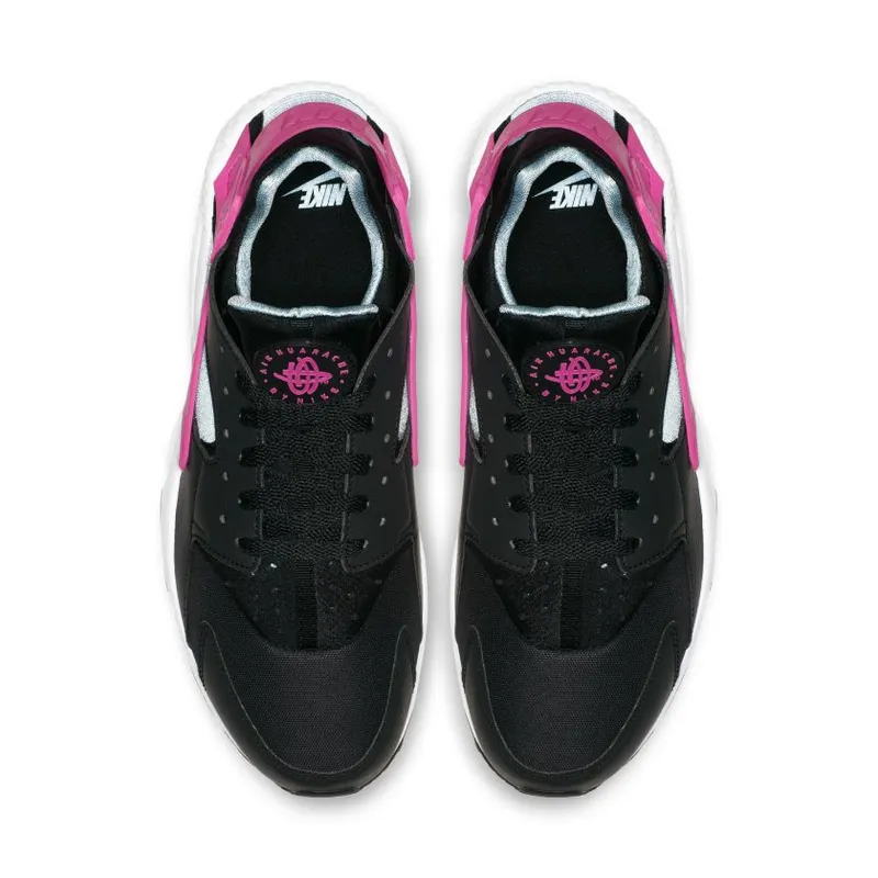 Nike Air Huarache Run Black Laser Fuchsia Blue Gale (BV2528-001)