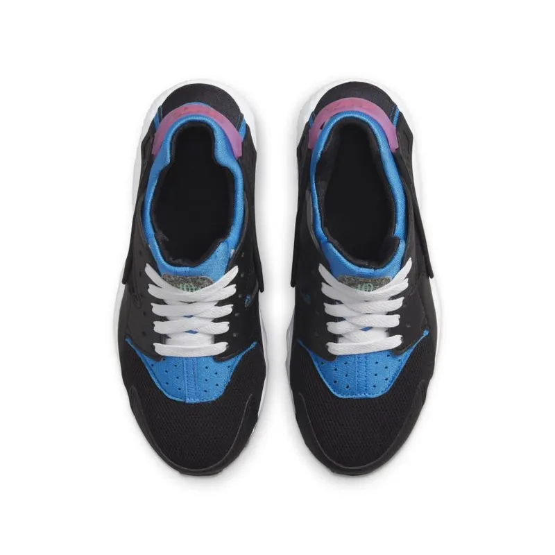 Nike Air Huarache Run Black Photo Blue Active Pink (GS) (DR0166-001)