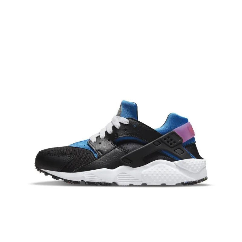 Nike Air Huarache Run Black Photo Blue Active Pink (GS) (DR0166-001)
