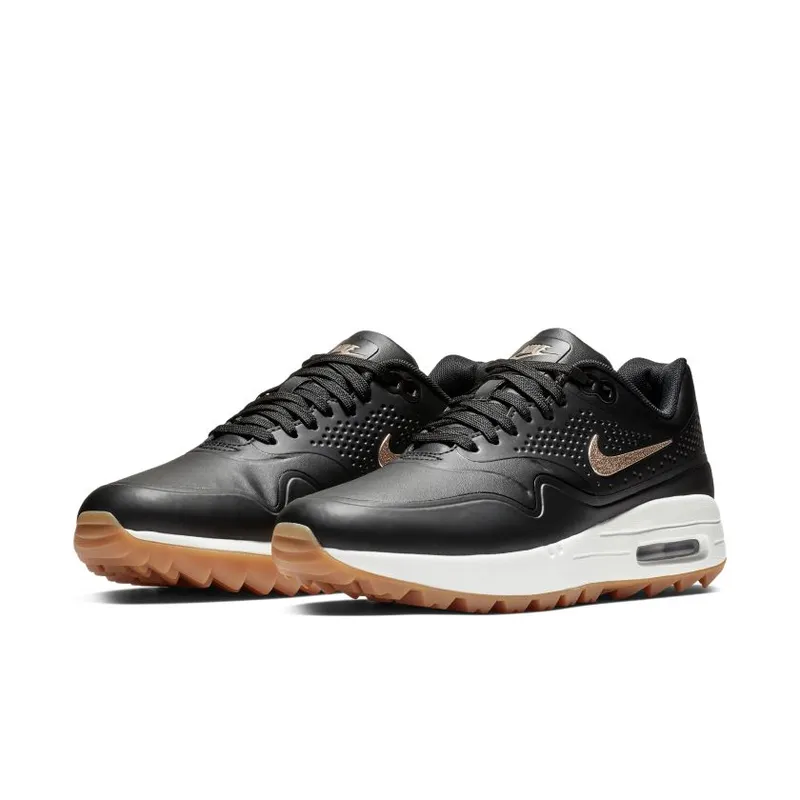 Nike Air Max 1 Golf Black Metallic Red Bronze Gum (Women’s) (AQ0865-002)