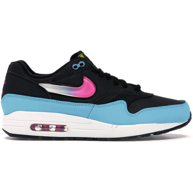 Nike Air Max 1 Jelly Swoosh Black Fuchsia Blue Fury (CI2450-001)