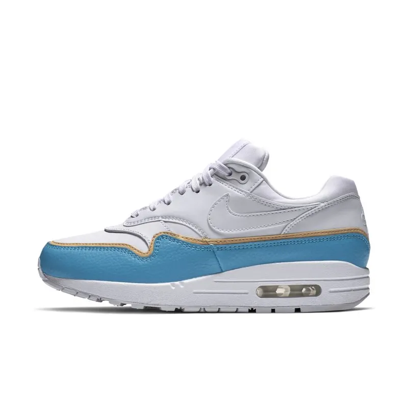 Nike Air Max 1 Liner White Blue (Women’s) (881101-103)