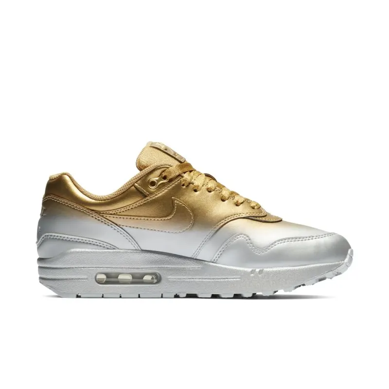 Nike Air Max 1 LX Metallic Gold Metallic Platinum (Women’s) (917691-700)