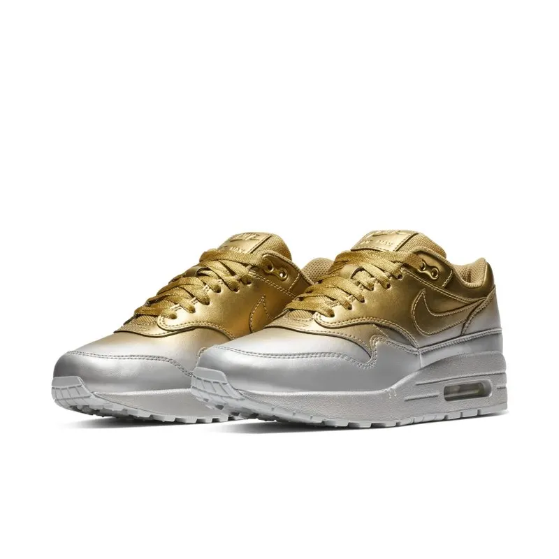 Nike Air Max 1 LX Metallic Gold Metallic Platinum (Women’s) (917691-700)