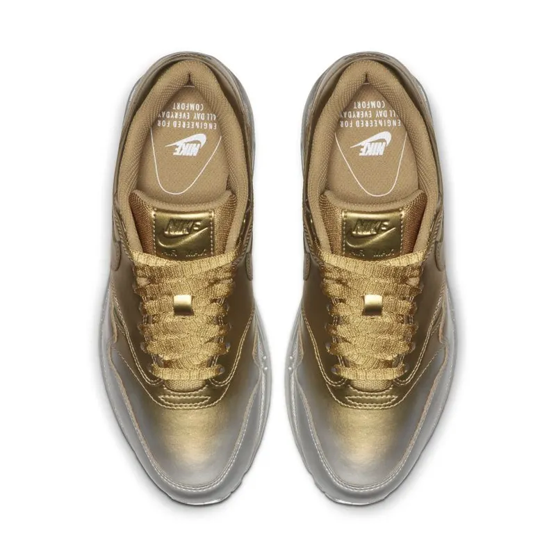 Nike Air Max 1 LX Metallic Gold Metallic Platinum (Women’s) (917691-700)