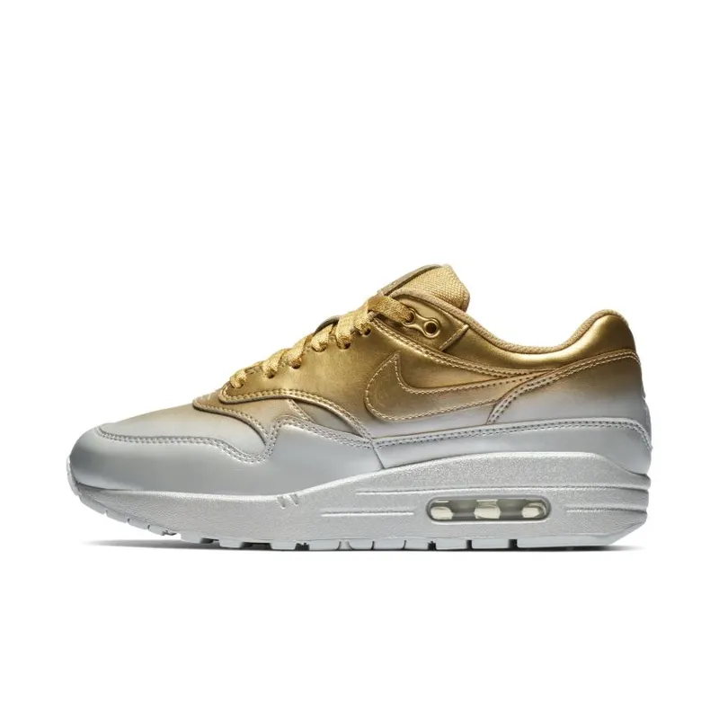 Nike Air Max 1 LX Metallic Gold Metallic Platinum (Women’s) (917691-700)