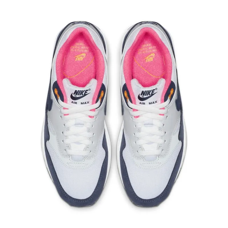Nike Air Max 1 Pure Platinum Midnight Navy Racer Pink (Women’s) (319986-116)