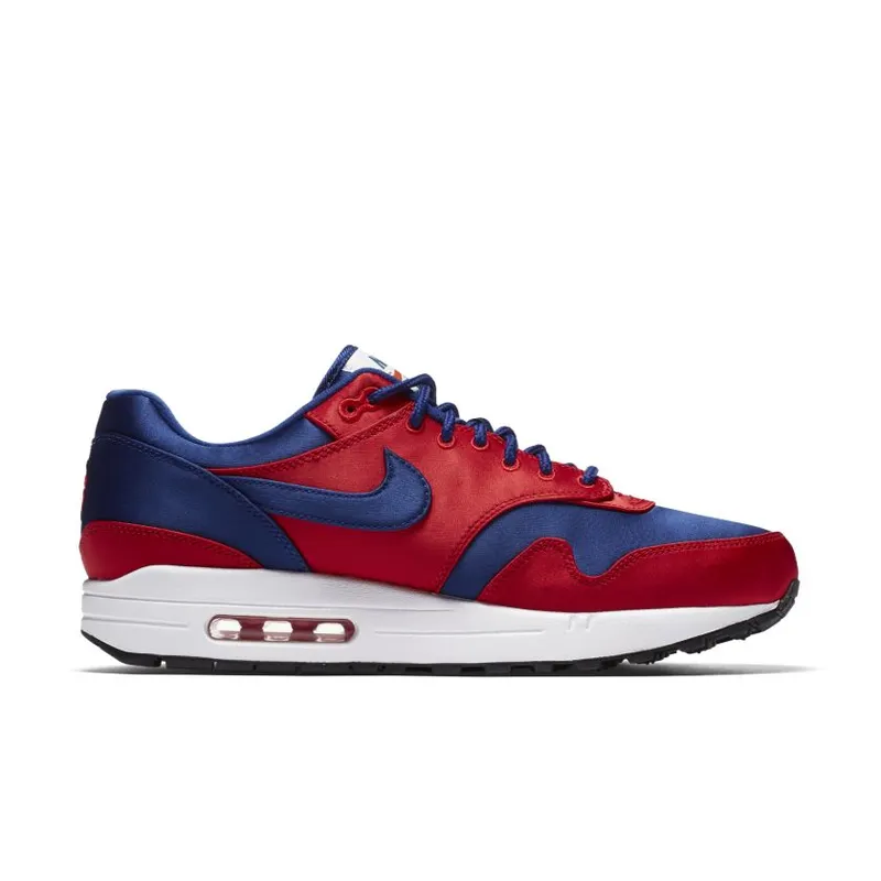 Nike Air Max 1 Satin University Red Deep Royal Blue (AO1021-600)