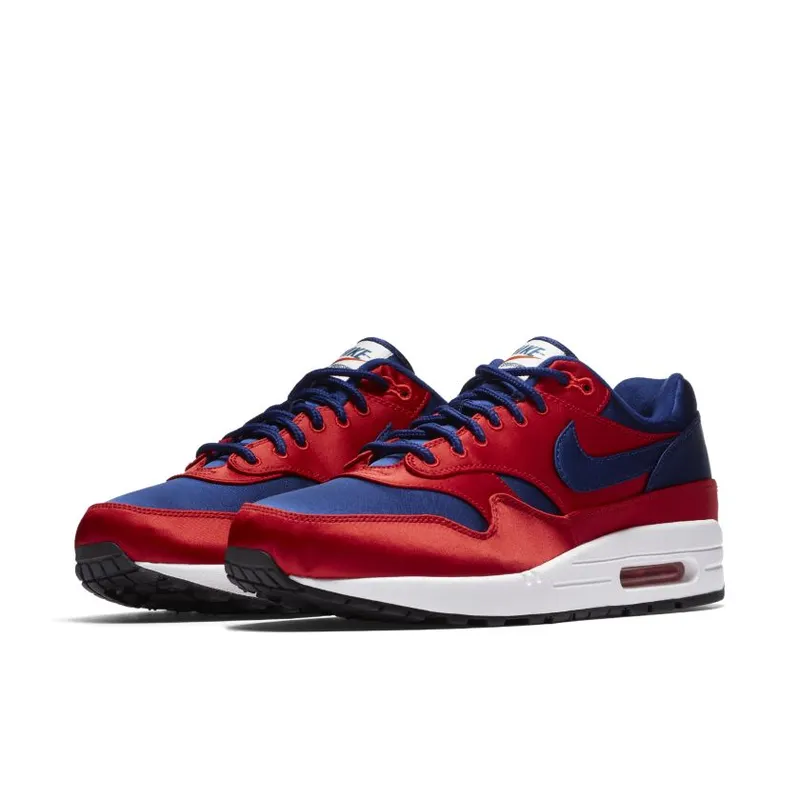 Nike Air Max 1 Satin University Red Deep Royal Blue (AO1021-600)