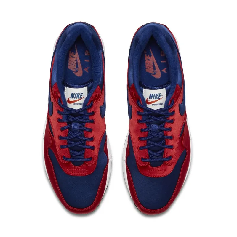 Nike Air Max 1 Satin University Red Deep Royal Blue (AO1021-600)