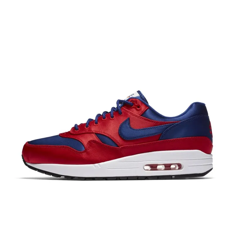 Nike Air Max 1 Satin University Red Deep Royal Blue (AO1021-600)
