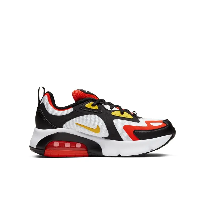 Nike Air Max 200 Black Bright Crimson (GS) (AT5627-005)