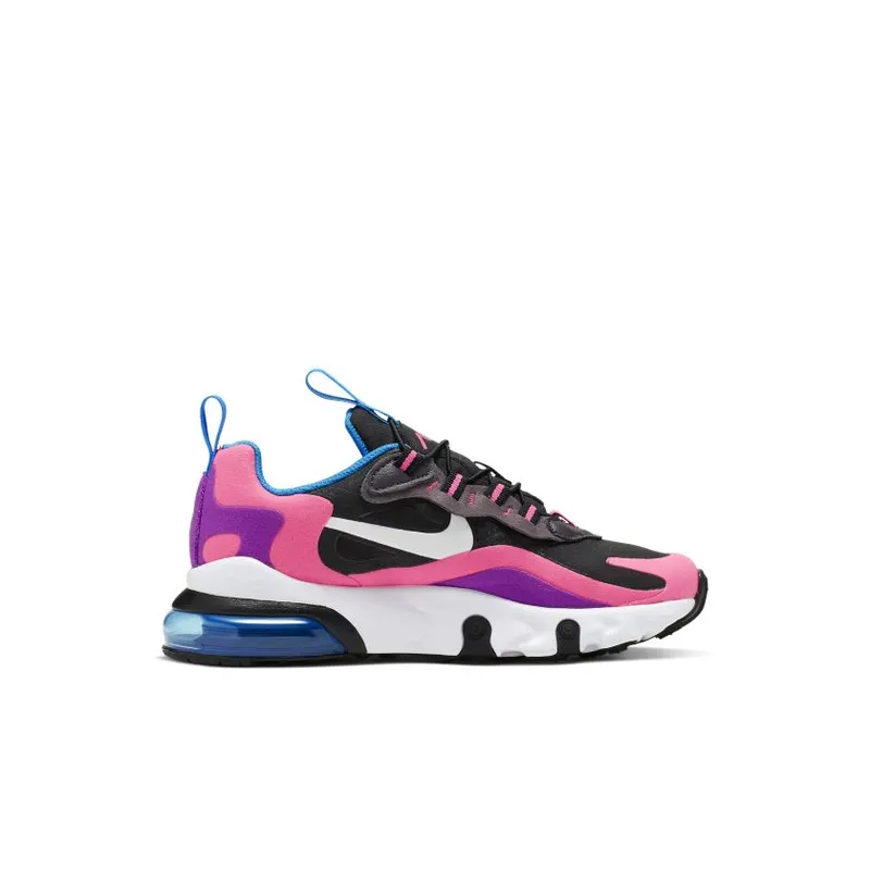 Nike Air Max 270 React Black Hyper Pink Vivid Purple (PS) (BQ0100-001)