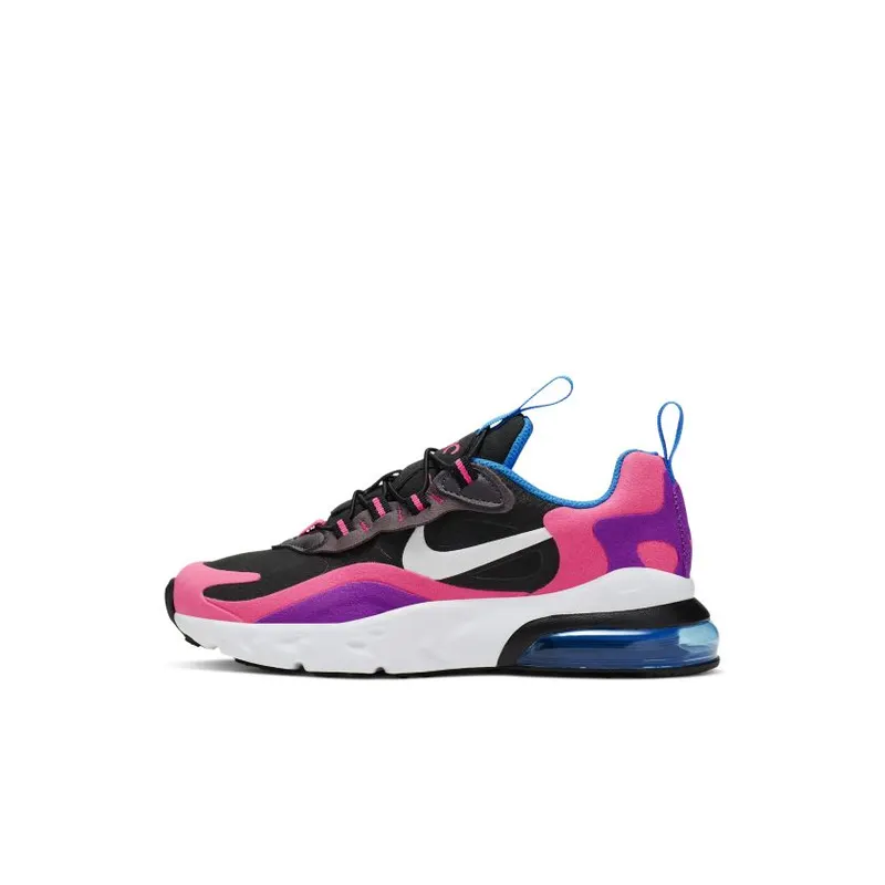 Nike Air Max 270 React Black Hyper Pink Vivid Purple (PS) (BQ0100-001)