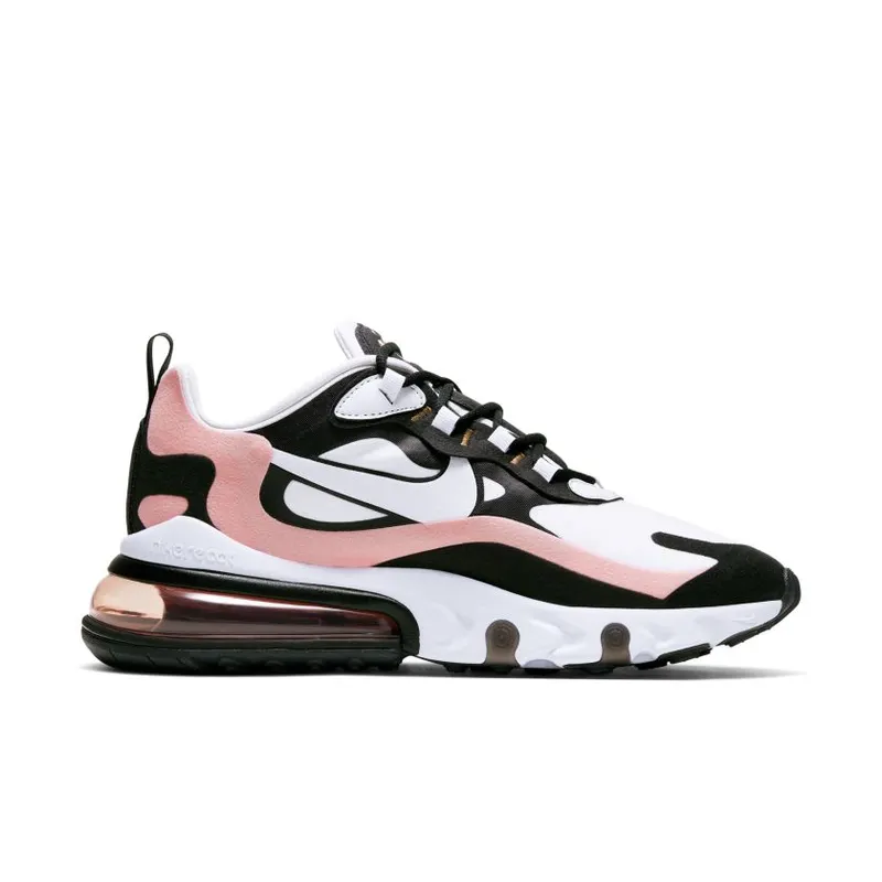 Nike Air Max 270 React Black White Bleached Coral (Women’s) (AT6174-005)
